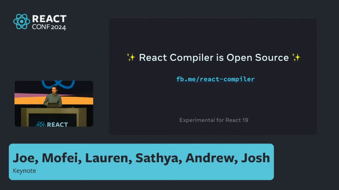 React Compiler is open source! #reactconf