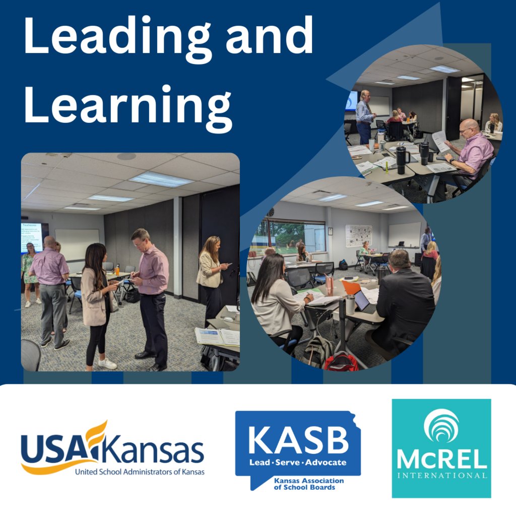 Today, our leadership team, in collaboration with @KASBPublicEd, is spending time learning more about What Matters Most from our friends at @McREL. We learn so that we can lead better! We can't wait to share our new learning with you. #edleadershipmatters