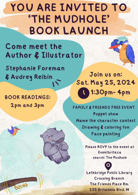 Join us on Saturday May 25, 2024, as we celebrate one of our @cchschool students, Audrey Reibin, for the launch of her new children's book, 'The Mudhole', as the illustrator. The event runs from 1:30-4:00pm at the Crossing Branch Library. Please RSVP at: eventbrite.ca/e/the-mudhole-…