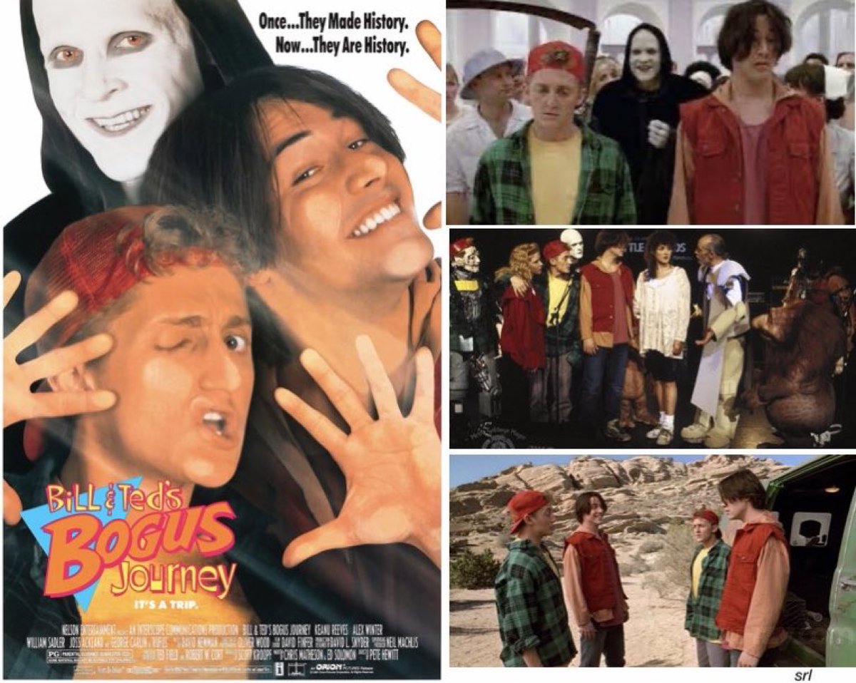 7:10pm TODAY on @Film4

The 1991 #Fantasy #Comedy film🎥 “Bill & Ted's Bogus Journey” directed by #PeteHewitt and written by #ChrisMatheson & #EdSolomon

A sequel to 🎥“Bill & Ted's Excellent Adventure” (1989).

🌟#KeanuReeves #AlexWinter #WilliamSadler #JossAckland #GeorgeCarlin