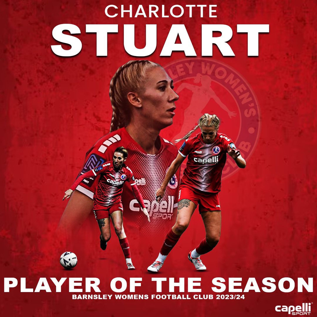Your BWFC Player of the Season… Charlotte Stuart ⭐️ A season full of fantastic midfield performances means she takes home both Players’ player and Supporters player of the season 💪 #bwfc #barnsleywomensfc