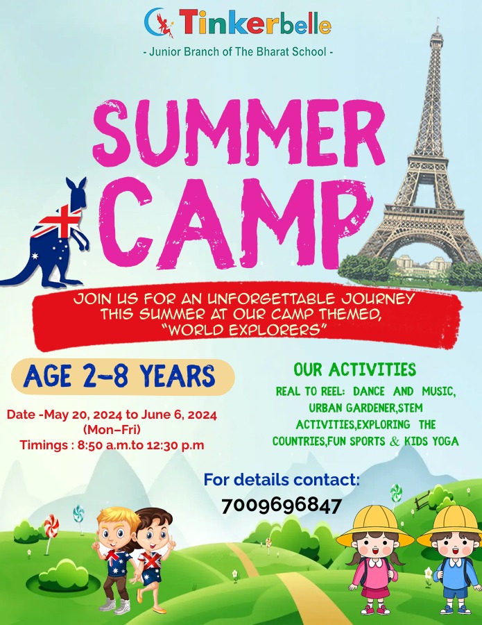 🌍✨ Adventure Awaits at Tinkerbelle Summer Camp 2024! 🎉 Join us for a thrilling journey as we explore the wonders of the world in our 'World Explorers' themed camp! 
#TinkerbelleSummerCamp #WorldExplorers #AdventureAwaits #FunAndLearning #JoinTheJourney #SummerCamp2024