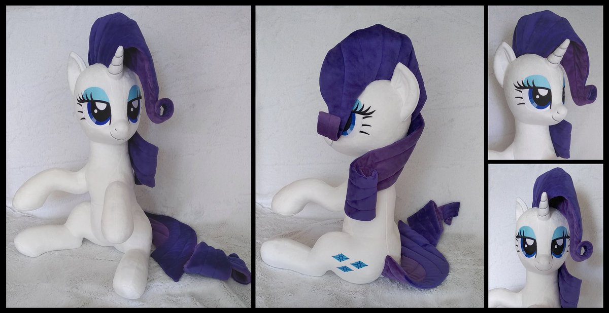 Rarity Hugging Pony Plush, commission.