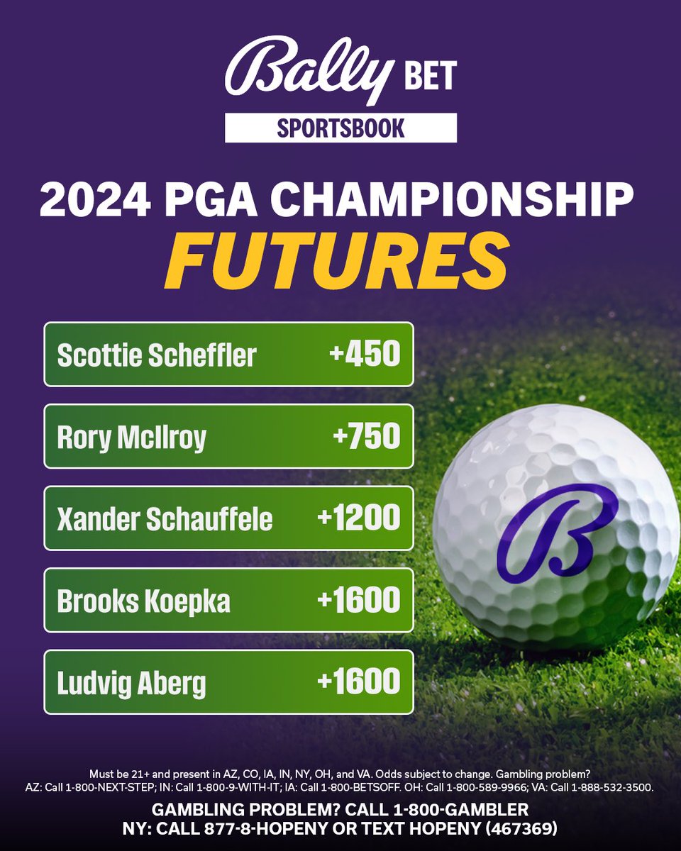 The PGA Championship tees off tomorrow⛳️ Bet on the winner and get a 30% profit boost 👉 bit.ly/ballyboost