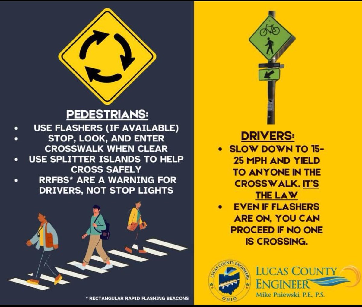 We have been working with Lucas County Engineer's Office, Holland Police DepartmentSpringfield Twp Fire Department, Springfield Township, Lucas County, Ohio regarding McCord around-a-bout safety… please read this for safety precautions!