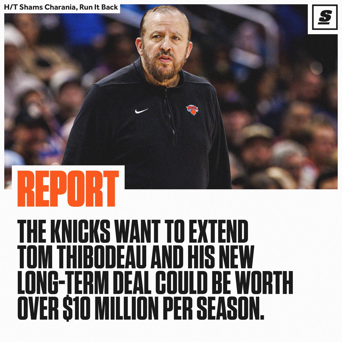 The Knicks are prepared to give Coach Thibs the BAG. 💰