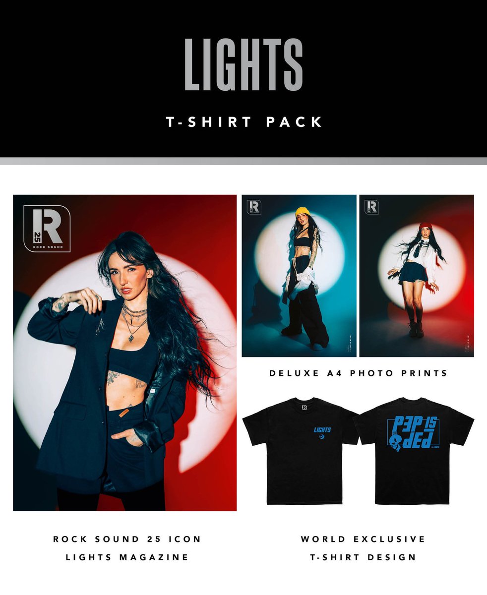 Congratulations to LIGHTS, the latest winner of our Rock Sound 25 Icon Award Get your magazine, photo prints and exclusive t-shirt design at shop.rocksound.tv/products/rock-…