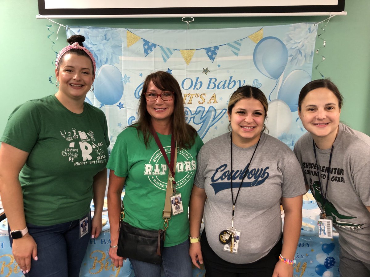 Celebrating our ⁦<a href="/NISDRhodes/">Rhodes Elementary</a>⁩ Coach G. and her baby boy!