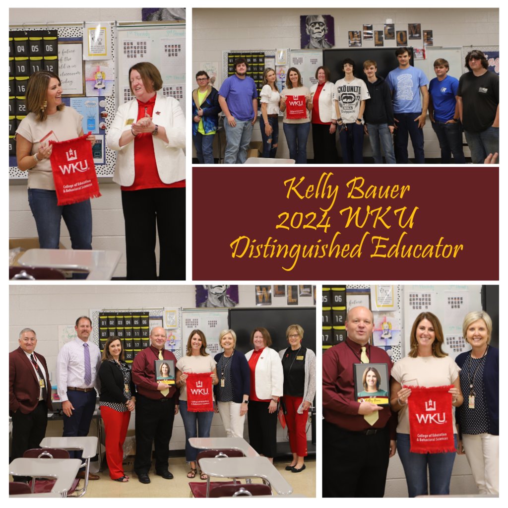 Congratulations to North Jackson Teacher Melinda Bush and to BCHS Teacher Kelley Bauer! They were selected from hundreds of applicants around the region as WKU Distinguished Educators! Many thanks to Mrs. Bush and Mrs. Bauer for all they do to support students! #WeareBC