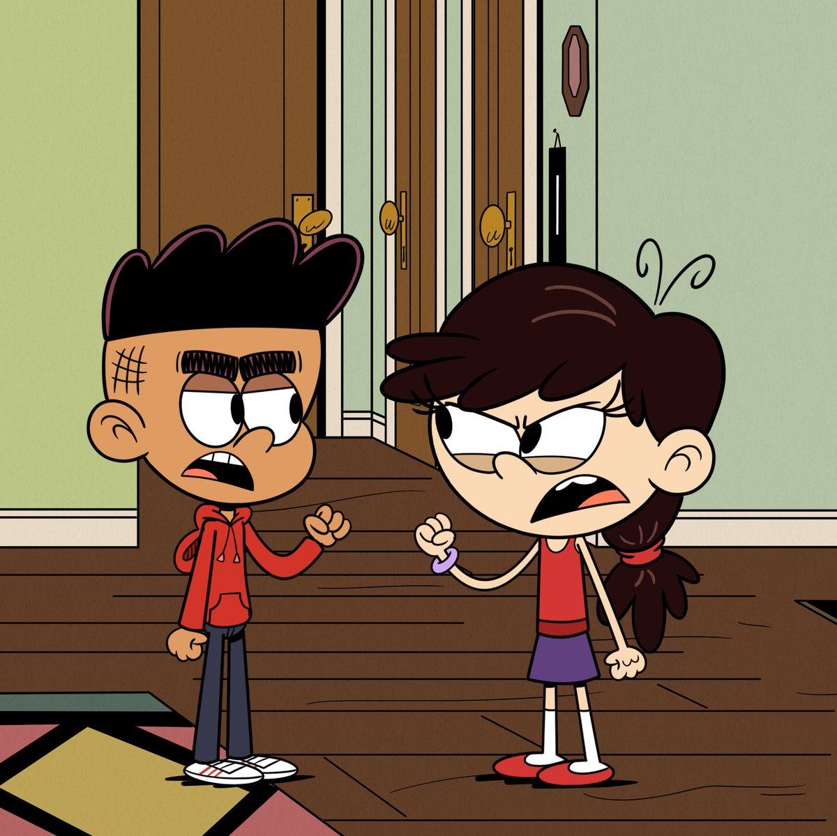 Artwork made by artist @AlejinZX and based on an image made by @Carladelaide12. Carl and Adelaide are having an argument; don't worry, they will make up later. #TheLoudHouse #TheCasagrandes #CarlCasagrande #AdelaideChang