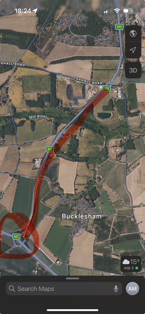 L3NNYMC's tweet photo. @Suff_highways any chance you can get someone to clear the overgrown weeds entering the roundabout (circled) from Martlesham please? It’s causing unnecessary tailbacks as people in cars are unable to see over it when approaching the roundabout. Thanks https://t.co/6kKlbTIjGX