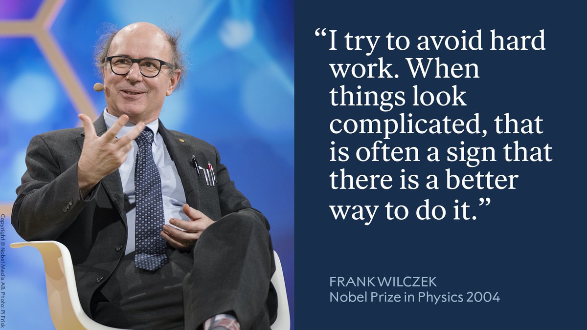 Did you know that physics laureate @FrankWilczek has made many contributions to fundamental particle physics, cosmology and the physics of materials? One contribution is discovering asymptotic freedom in the theory of strong interaction. Learn more: bit.ly/2FQdUkC