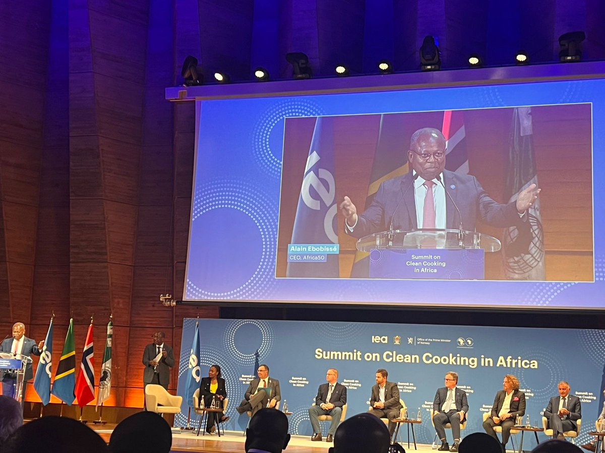 In #Paris, at the Summit on Clean Cooking in #Africa, our CEO Alain Ebobisé announced #Africa50’s determination to support clean cooking initiatives across the continent and plans to increase access to clean cooking in remote and under-served areas #CleanCooking #SustainableInfra
