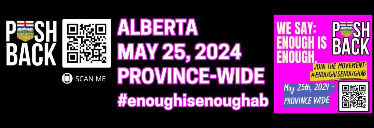 #EnoughIsEnoughUCP
Join the province-wide day of protest.
Enough is Enough! Together, let's make our voices heard and build a better future for Alberta.
#ThisIsWhatDemocracyLooksLike #May25  #MakeGoodTrouble #EnoughIsEnoughAB
MORE DETAILS ON THE WEBSITE: enoughisenoughucp.ca