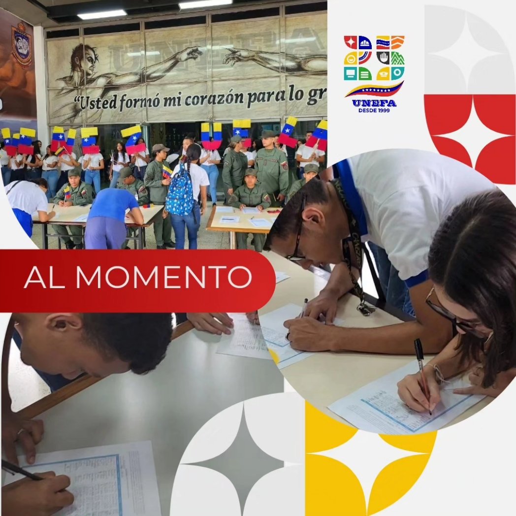 En la #UNEFA se activó #hoy el Punto Soberano por la Patria, con el objetivo de recolectar firmas para solicitar la derogación de las sanciones impuestas a la República Bolivariana de Venezuela.
#25AÑOSUNEFA #DESDE1999HASTA100PRE 

<a href="/vladimirpadrino/">Vladimir Padrino L.</a> <a href="/FelixOsorioG/">Felix Osorio</a> <a href="/sandraoblitasr/">Sandra Oblitas Ruzza</a>