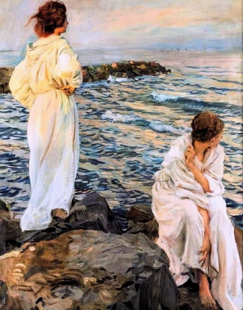 Broad Horizon.  
Ettore Tito. (1859 - 1941)🖌️🌹
Italian Painter.