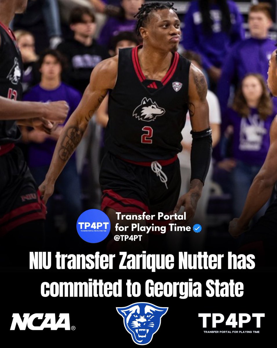 TP Commit: NIU transfer Zarique Nutter has committed to Georgia State. Nutter averaged 15.4 points, 5.7 boards, and 2.0 assists this past season for the Huskies. #TP4PT #TransferPortal