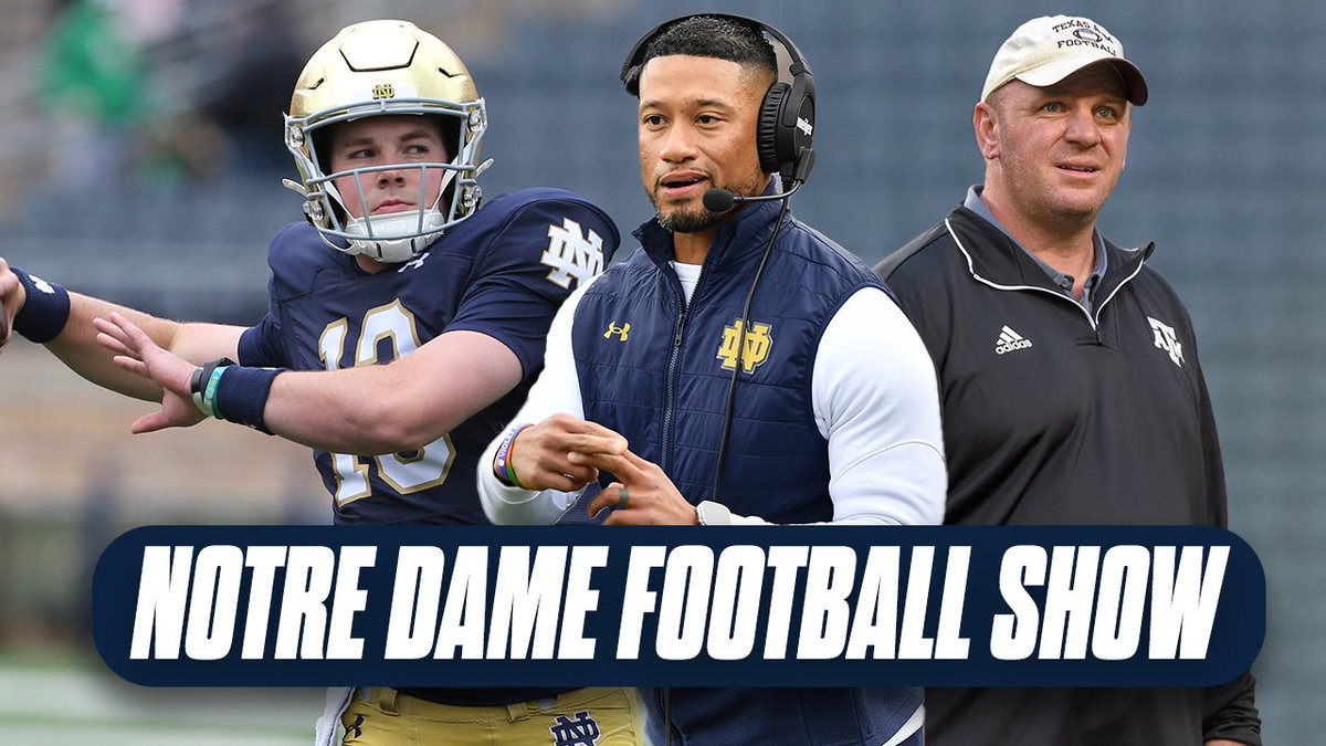 🚨LIVE in just a few moments at 6 p.m. ET 🚨 Early show today! Mike and Tim react to the latest Notre Dame football and recruiting news ‼️ Don't miss it! 🔗: youtube.com/watch?v=Hz8JBj…