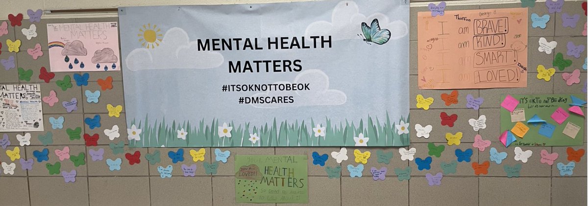 <a href="/DundalkOwlsBCPS/">Dundalk Middle School</a> promoting the importance of mental health during lunches. They provided a positive message and/or something they are grateful for on the butterflies. Thanks Ms. Gabriel! #MentalHealthAwareness <a href="/BCPSOSSS/">BCPS Department of Student Support Services</a> <a href="/BCPS_SSW/">BCPS Social Workers</a> <a href="/WVUTRICIA/">Mrs. M</a> <a href="/Pdavis5Davis/">paula davis</a> <a href="/NYounger3/">MzYounger</a>