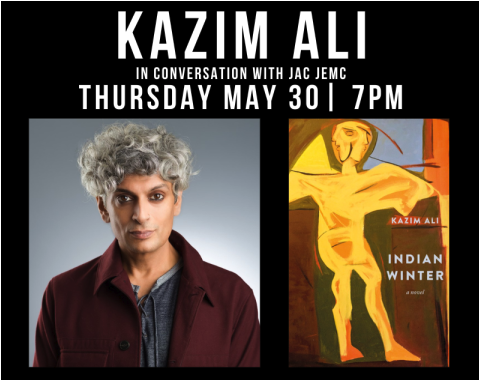 Kazim Ali will be launching Indian Winter at The Book Catapult (3010-B Juniper Street, San Diego, CA) on May 30! @thebookcatapult More info here: thebookcatapult.com/event/2024-05-…