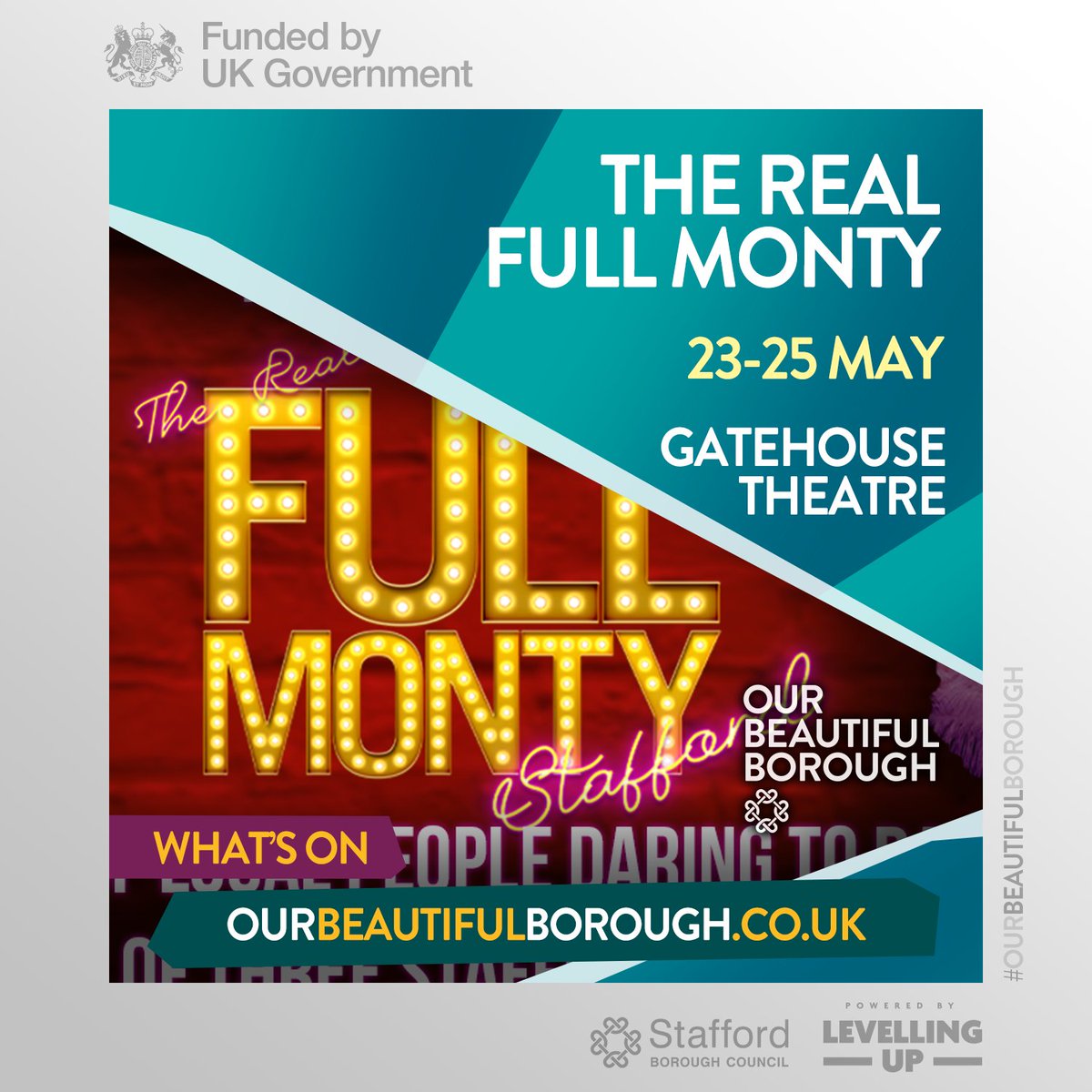 They’re BACK! After the successful 2019 shows ‘The Real Full Monty – Stafford’ returns to @Staff_Gatehouse in May 2024. Local people daring to bare all in aid of THREE Stafford based charities. Not to be missed: tinyurl.com/2s4azw7z  #NightsOut #FullMonty #OurBeautifulBorough