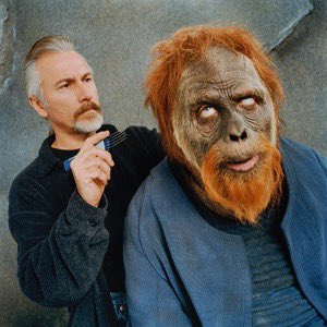 MattLandsman's tweet photo. Regardless of how you feel about the film itself, Rick Baker’s makeup designs in Tim Burton’s PLANET OF THE APES are BY FAR the best the apes have ever looked. Practical effects will always top CG. https://t.co/Wk3AAC2sa4