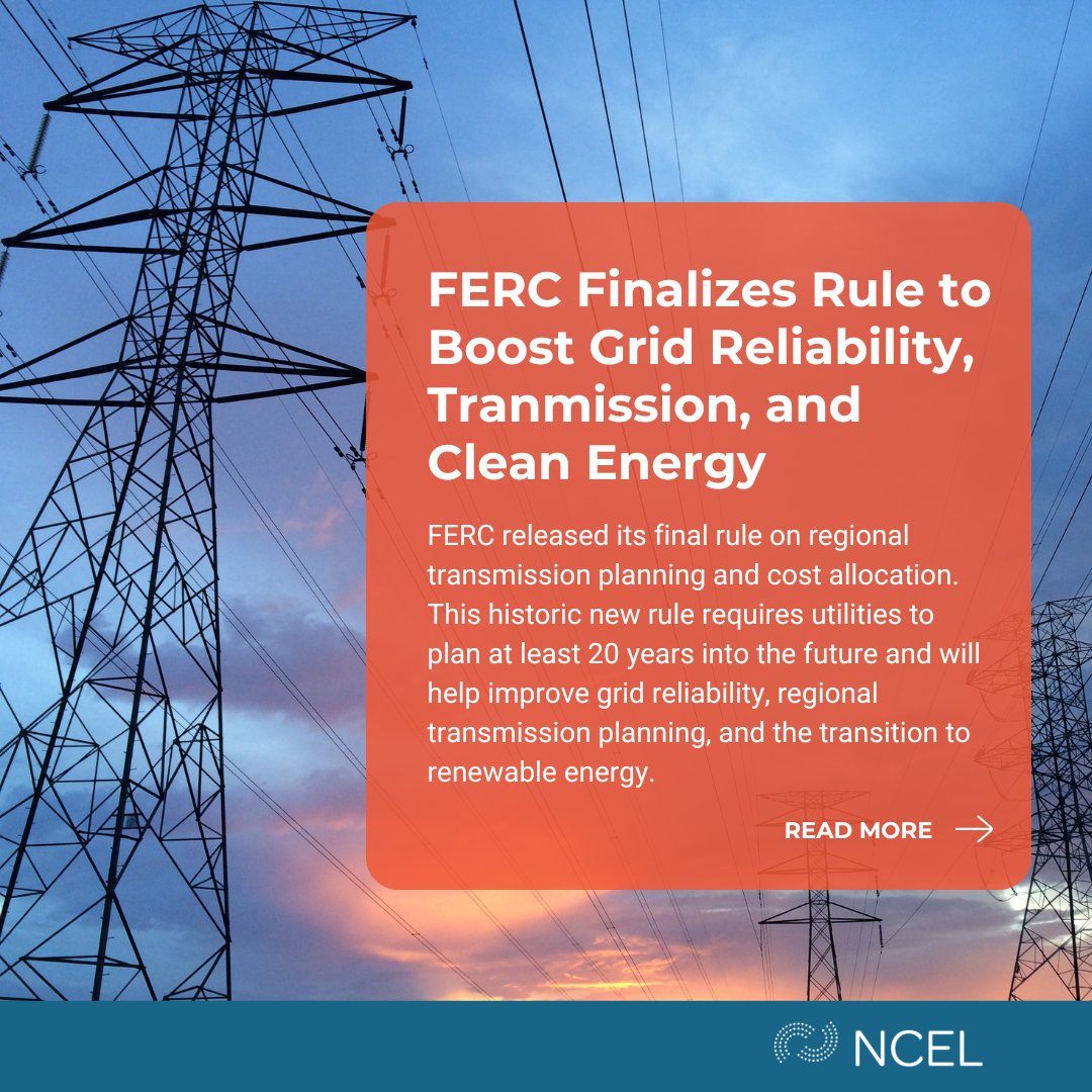 States are leaders in the transition to a resilient #cleanenergy grid⚡FERC released a historic rule improving regional transmission planning across the nation. See how states are leading #transmission buildout here: ow.ly/eUTt50RHme5
