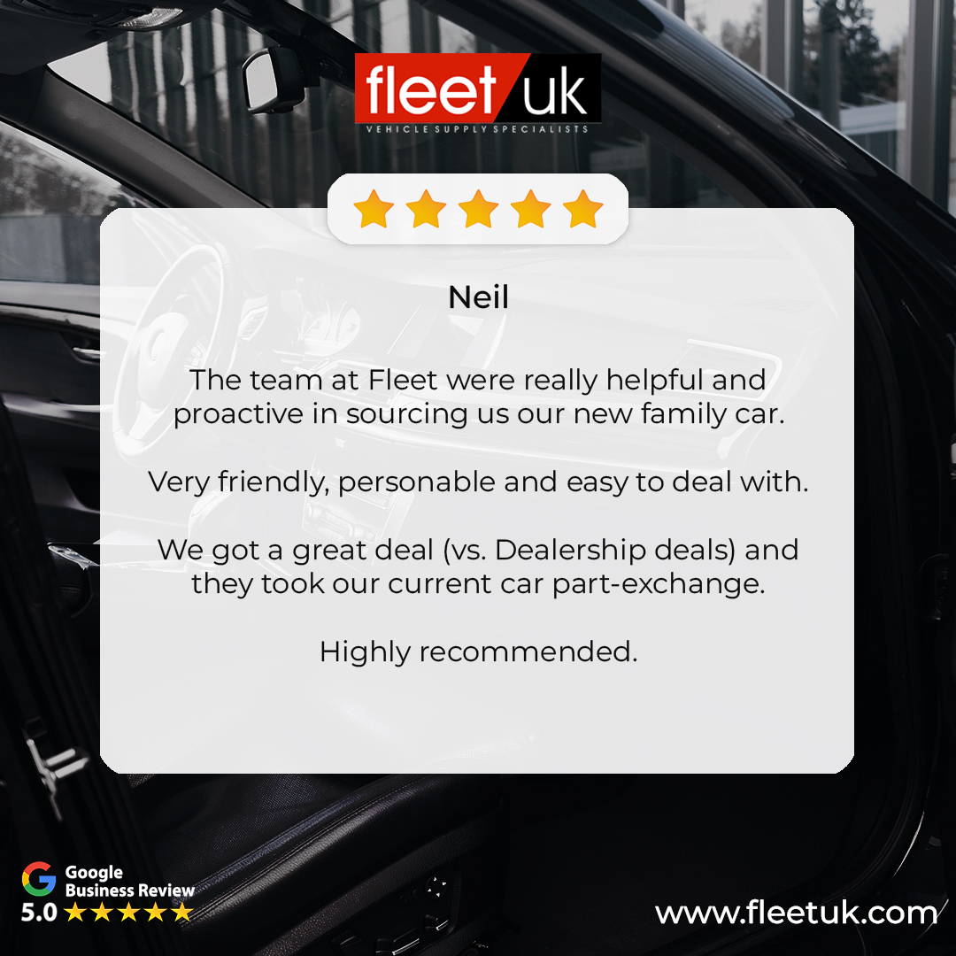 Another ⭐️⭐️⭐️⭐️⭐️ Google Review!

Did you know, we can source you the perfect car to your exact specifications!? 

Get in touch to find out more.
📞 02392 245570.
✉️ sales@fleetuk.com

#CustomerReview #Review #CarLeasing #ContractHire #FleetUK #VehicleLeasing #vanleasing