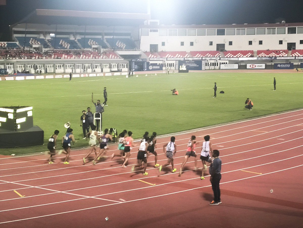 CMishraoreo's tweet photo. Kalinga Stadium was roaring today with the presence and performance of the Golden Boy #NeerajChopra. Wins Gold again at #FederationCup2024 #Odisha https://t.co/R5xCEKYcJO