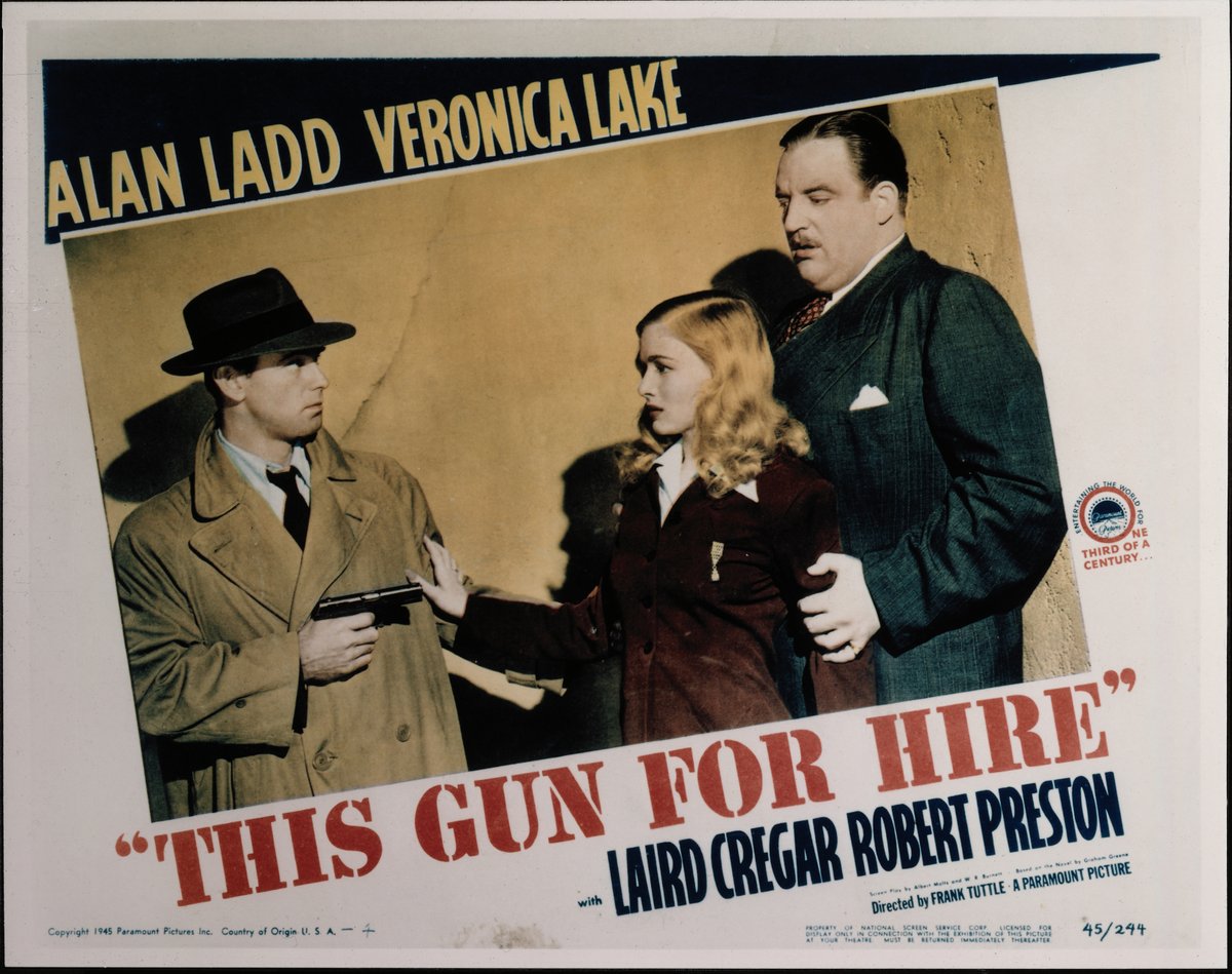Film noir’s hottest couple, Alan Ladd and Veronica Lake, set the screen ablaze in THIS GUN FOR HIRE, a can’t-miss story of sex and revenge! Catch the 1942 classic at The Paris tomorrow at 3:25 PM. bit.ly/thisgunparisth…