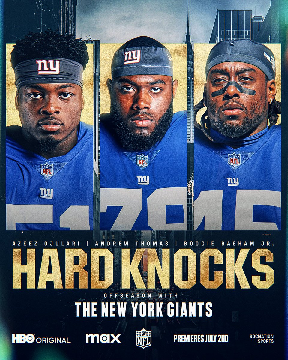 Coming this summer 🎬 #HardKnocks: Offseason with the @Giants as the team prepares for their 💯th season‼️