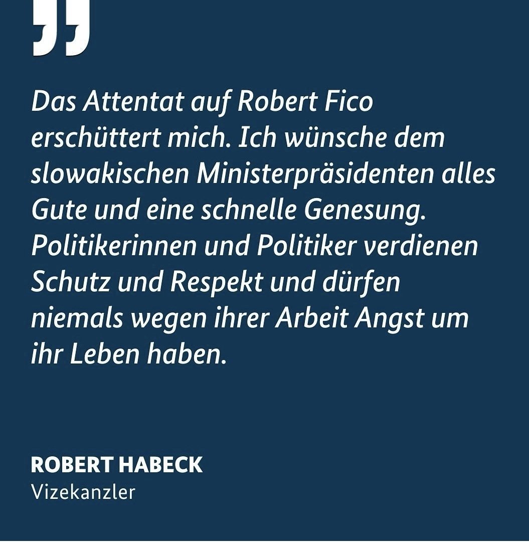 Man kann über Fico denken, was man will, aber im Augenblick schwebt der Mann zwischen Himmel und Hölle! Also Respekt!

#RobertHabeck #Fico