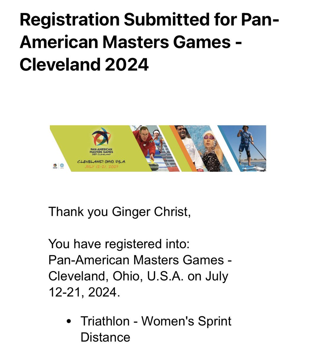 Here we gooooo! Just registered for the @CLEmasters2024 sprint triathlon!