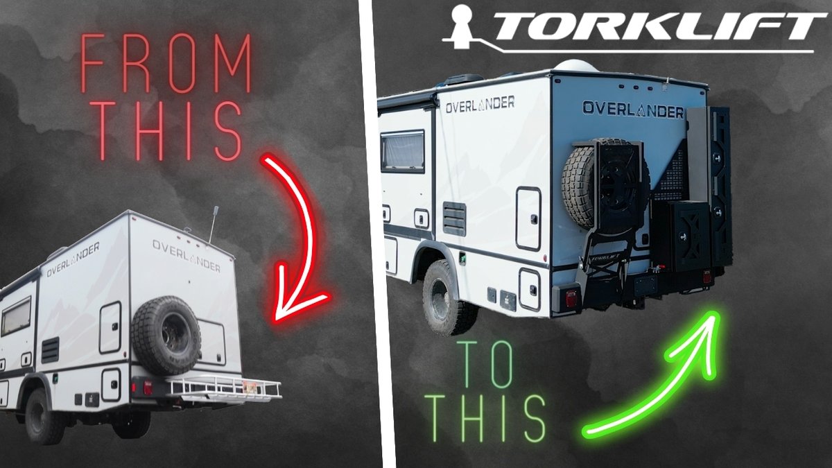 Check out how Torklift Central custom fit a Winch Spare Tire Carrier and Xventure Pack storage system on this Overlander Camper by Adventurer Manufacturing.
Full video now available - youtube.com/watch?v=W-UB0T…

Local to Kent, Washington? Call us at 253-854-1832 today!