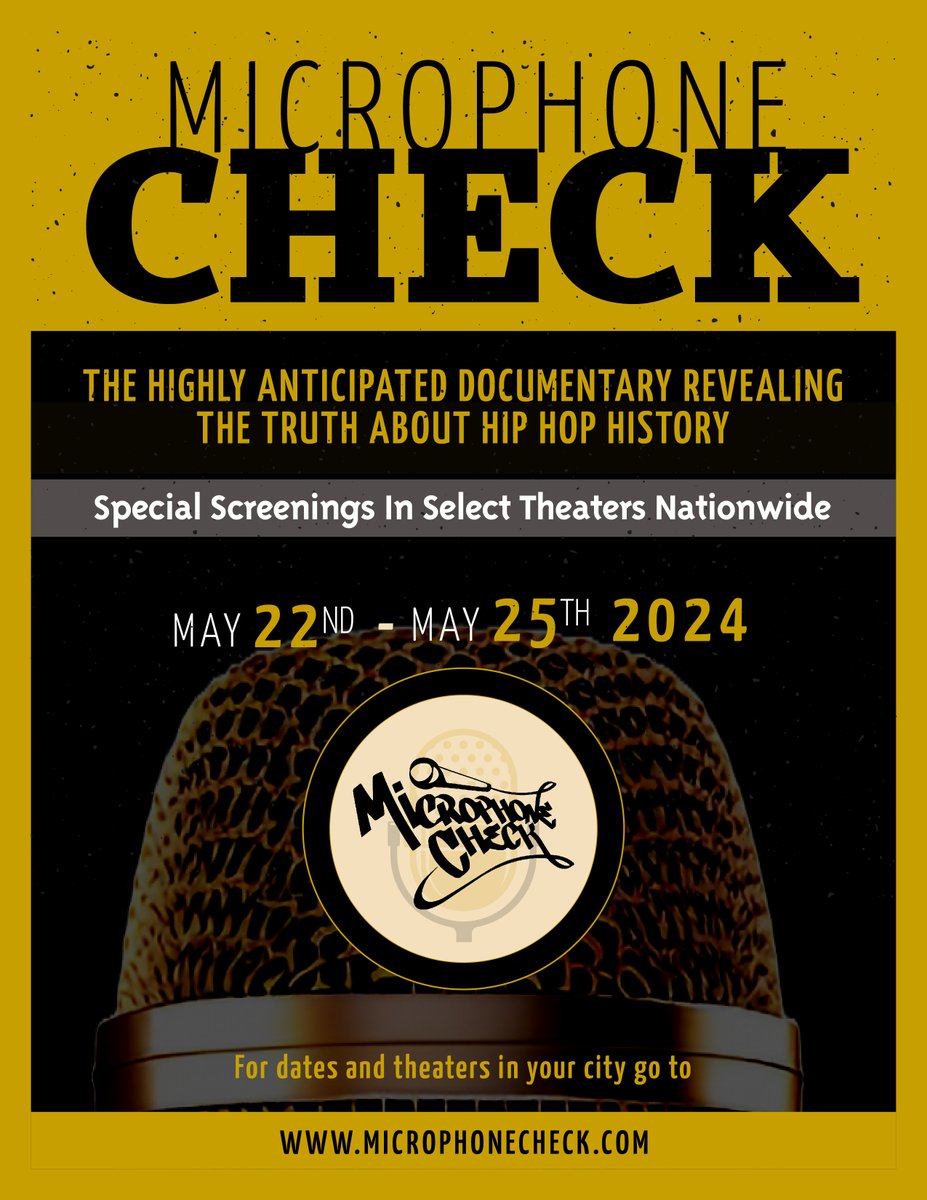 #MicrophoneCheck in theaters nationwide next week. microphonecheck.com