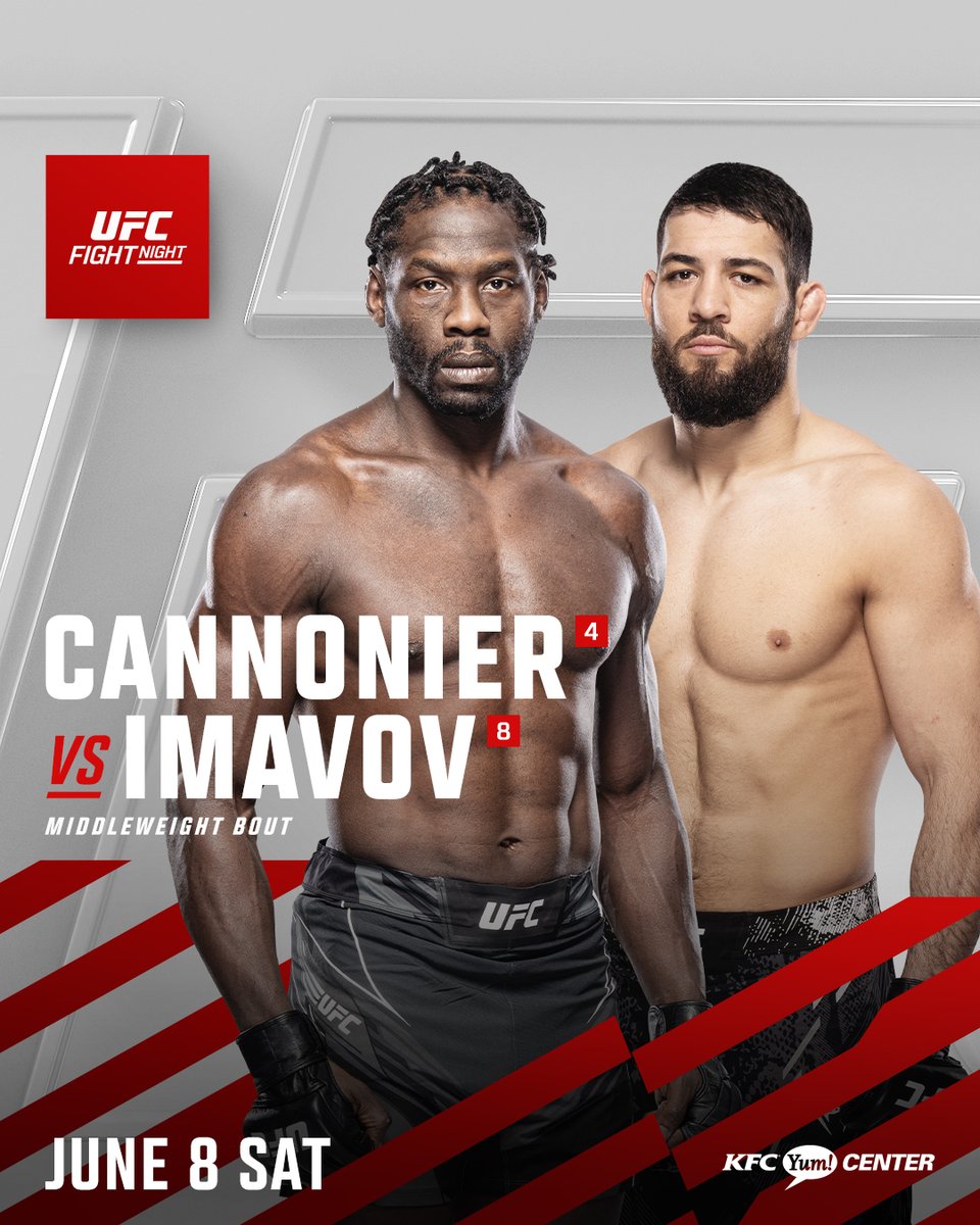 Our #UFCLouisville main event is OFFICIAL 🔥 Jared Cannonier will face off against @Imavov1 on Saturday, June 8th!