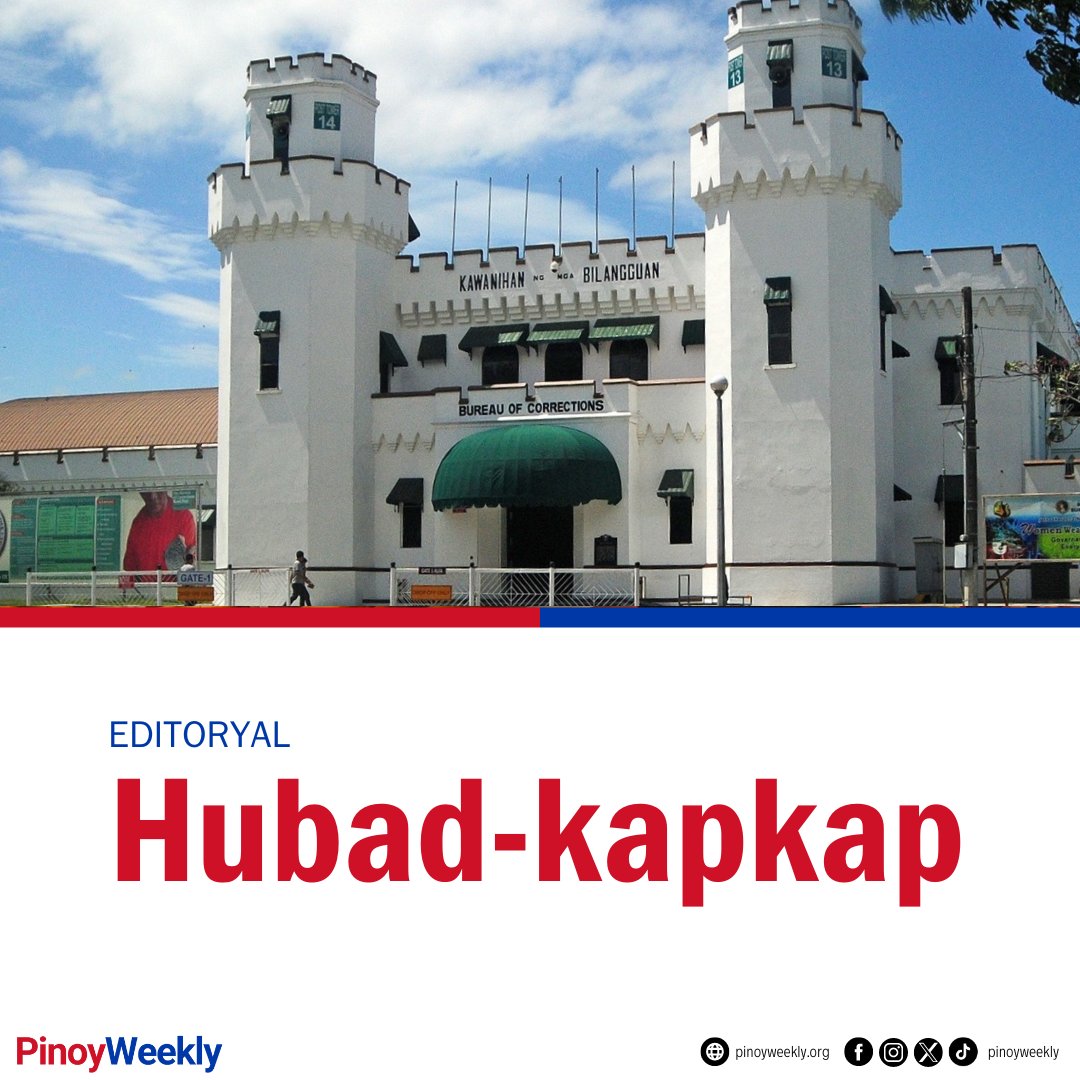 Dapat nang itigil ang hindi makataong hubad-kapkap, at iba pang panggigipit at harassment sa mga bilanggong politikal at kanilang kaanak, hindi lang sa New Bilibid Prisons kundi maging sa lahat ng kulungan sa bansa.

BASAHIN: tinyurl.com/56hhre2t 🔗