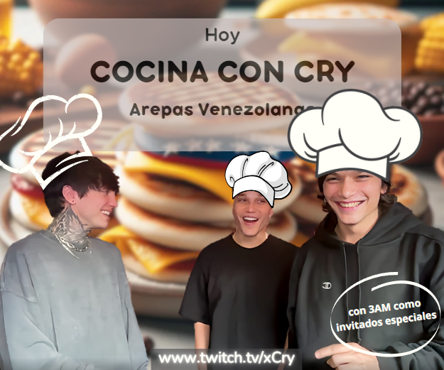 📢ES HOY! se viene una nueva edición de Cocina con Cry🧑‍🍳 en twitch.tv/xCry