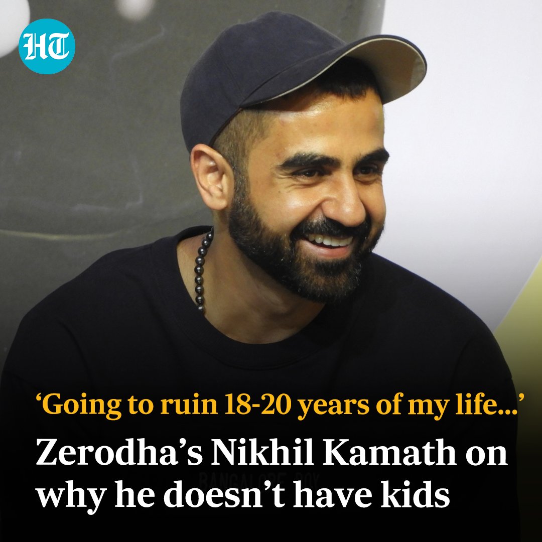 #NikhilKamath- #Zerodha co-founder- said that he strongly believes in not having children as he does not think that having children is required in order to continue 'legacy'.

Read full story here: hindustantimes.com/business/zerod…