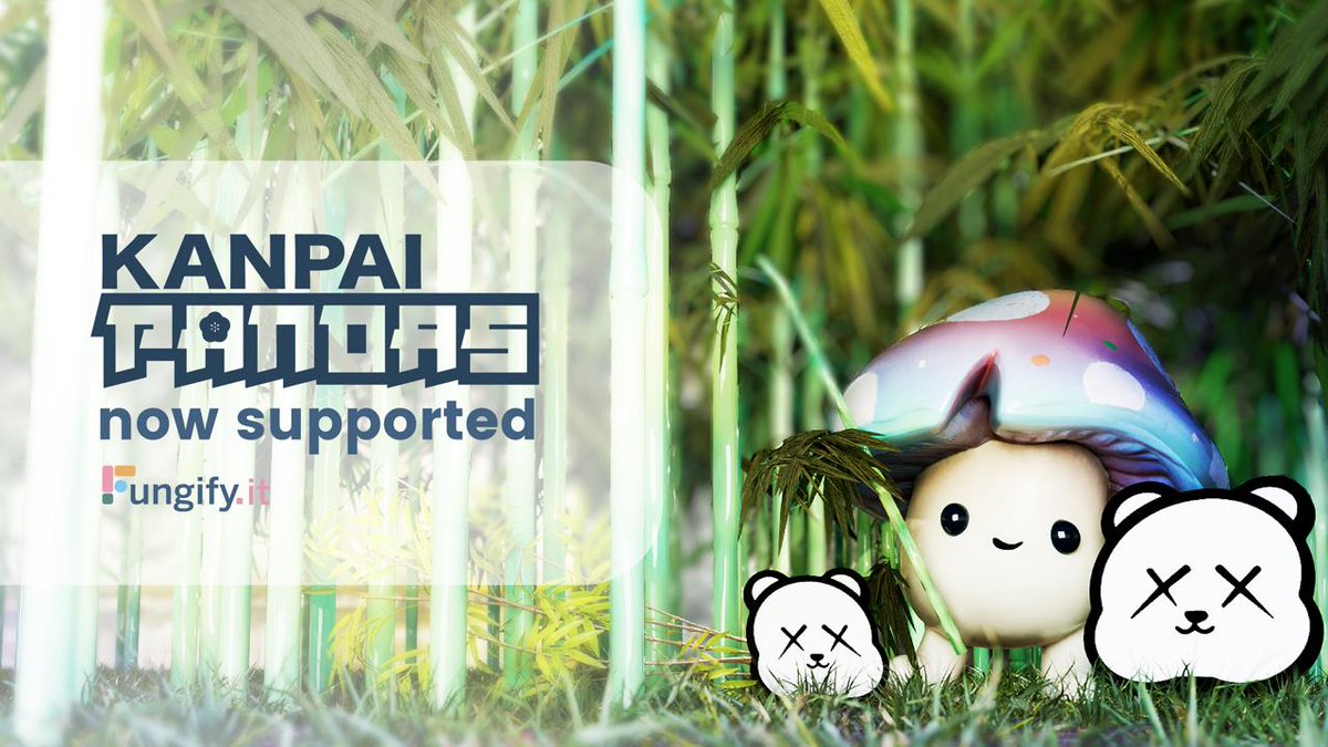 Fungify Pools is thrilled to announce support for the @KanpaiPandas NFT collection! 🐼💎🍄

Now, you can instantly access 60% of your Panda's value, allowing you to borrow up to ~$1900 in ETH or Stables 🙌