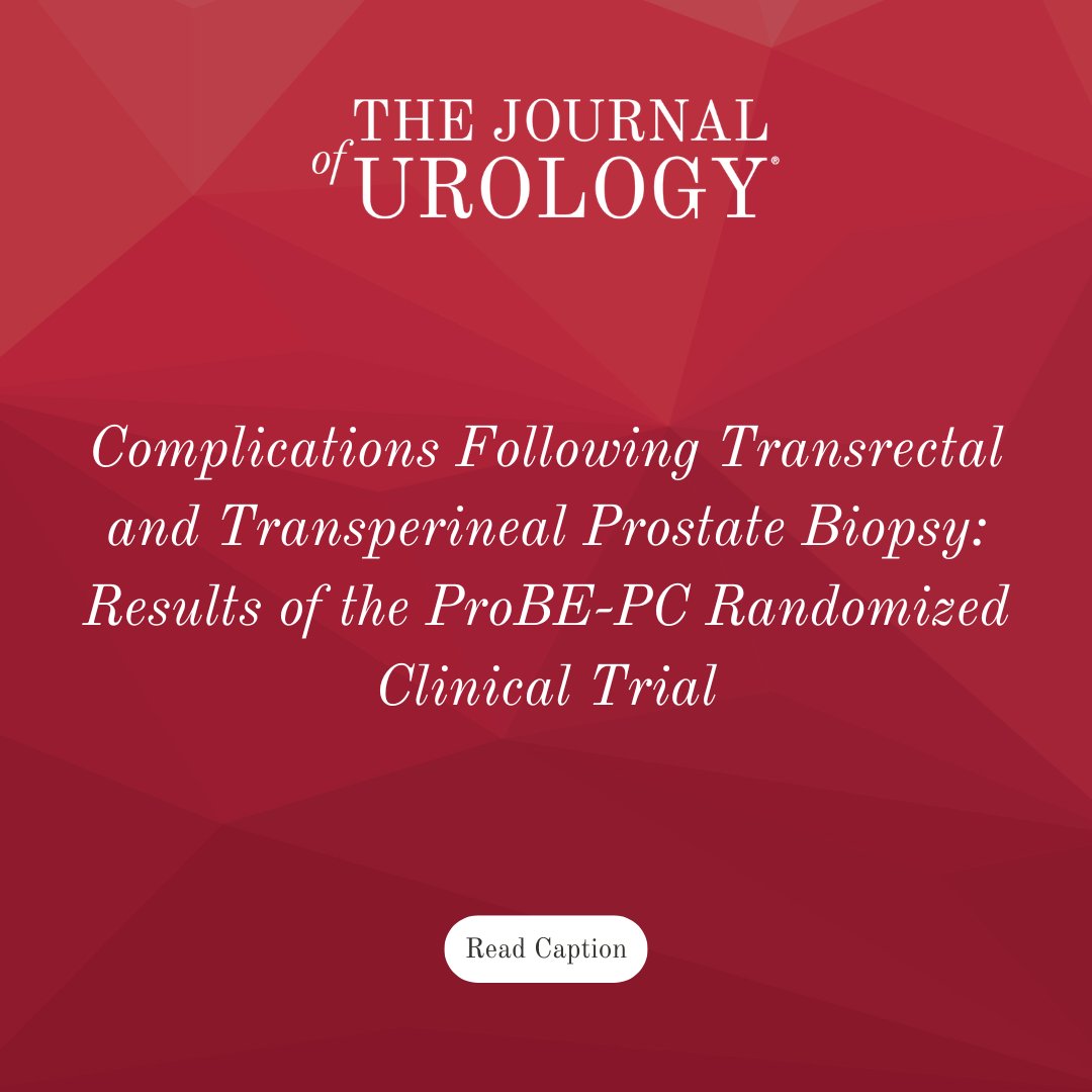 📰 Complications Following Transrectal and Transperineal Prostate Biopsy: Results of the ProBE-PC Randomized Clinical Trial

Read the full article here ➡️ bit.ly/3K7XILy

#Urology #AUA