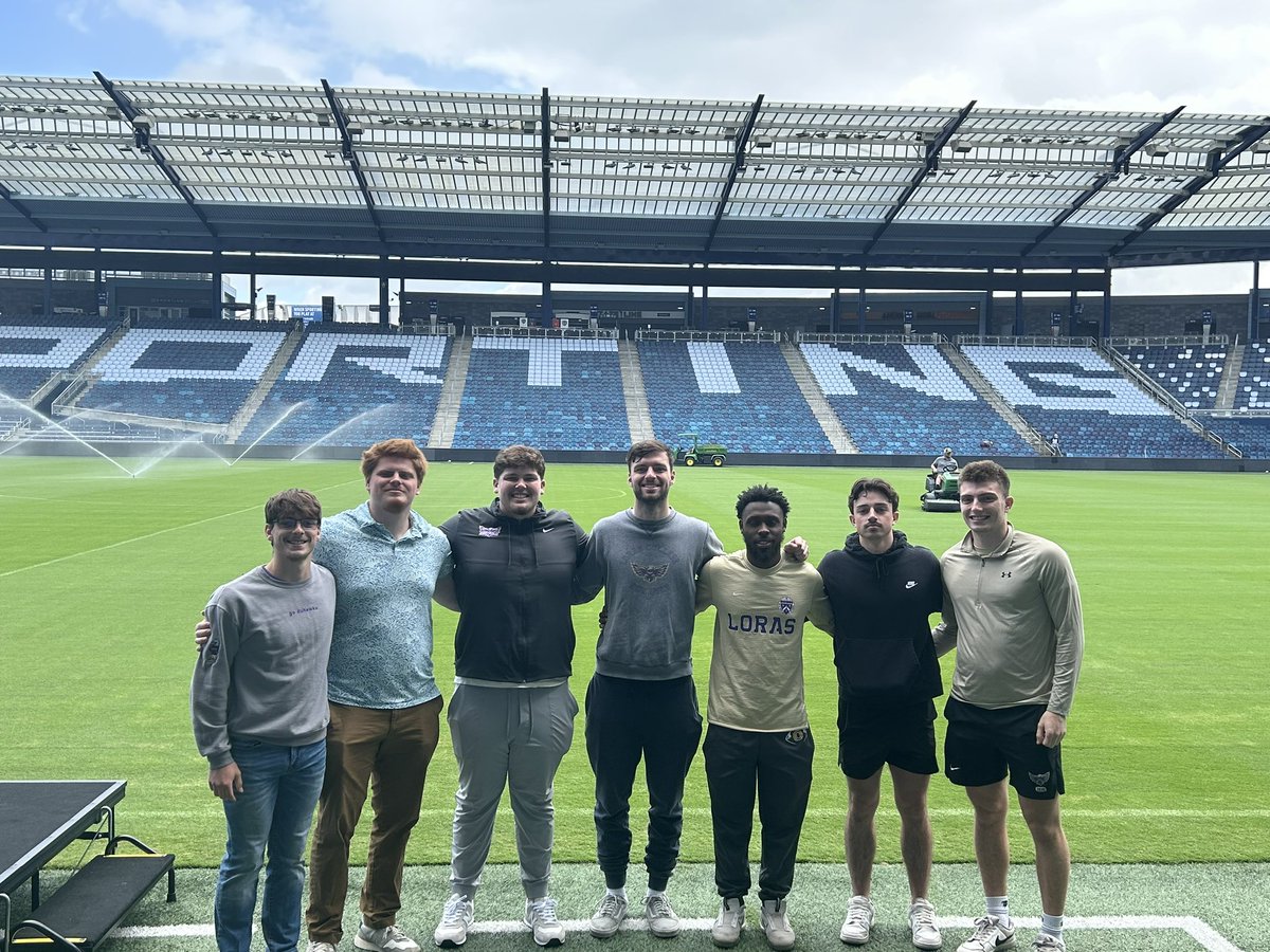 LorasSMG's tweet photo. Exciting Day 1 from Kansas City for SMG 345: “Sport Facility and Event Management as students got to tour Children’s Mercy Park, home of @SportingKC. Special thanks to Mr. Derrick Michelson for a fantastic tour! @lorascollege
@AnneMarx2 https://t.co/3GQplbLNtD