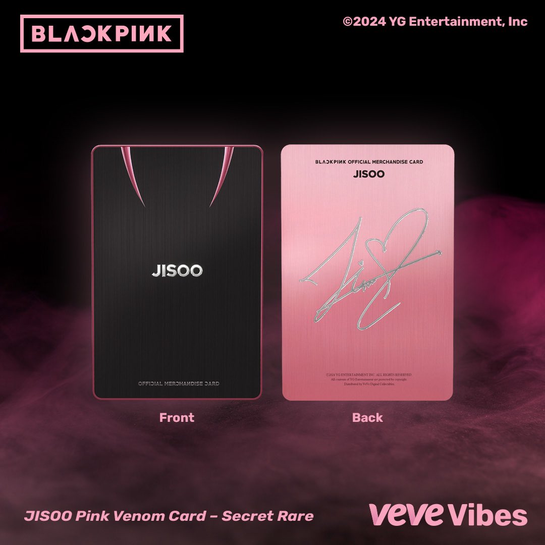 .@BLACKPINK’s #JISOO Pink Venom Card - Craft will drop globally with @veve_official on May 22nd at 8 AM PT!

#블랙핑크  #지수   #BLACKPINK