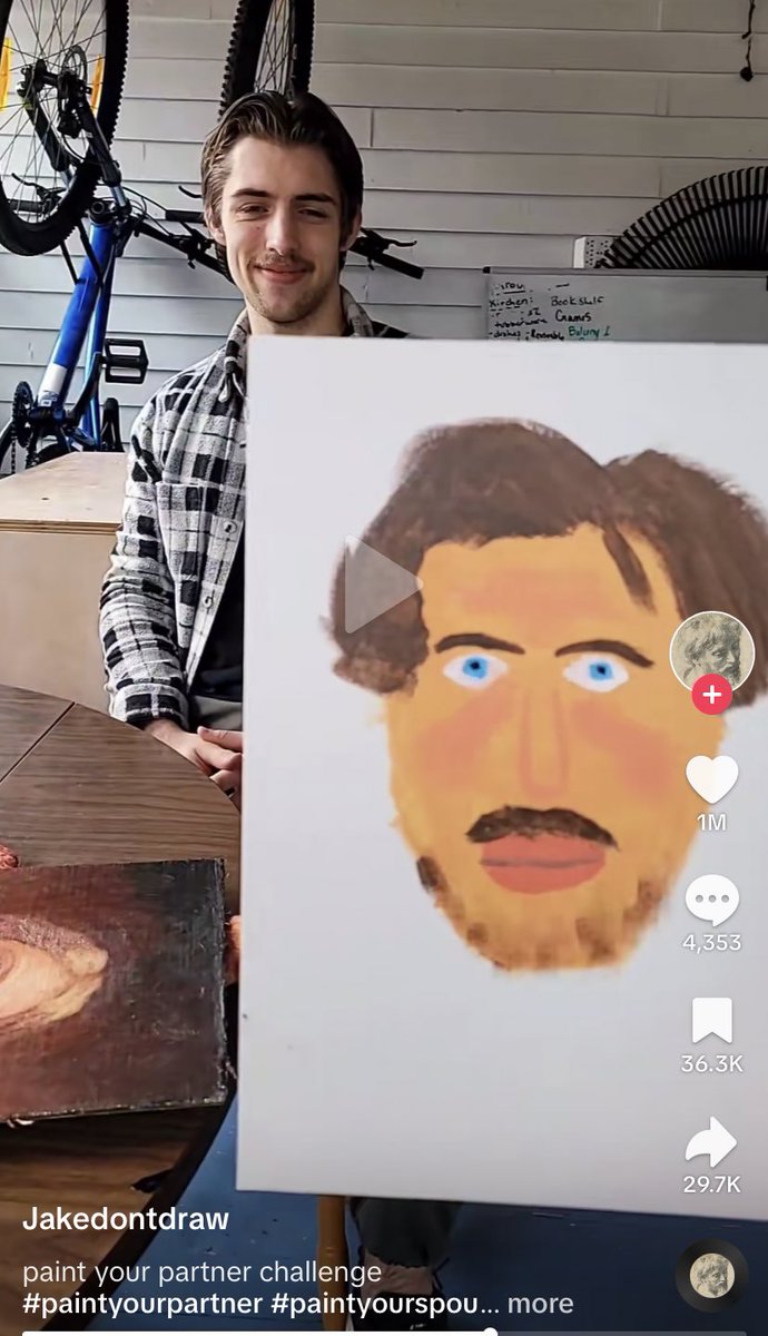 worldreads's tweet photo. nothing is funnier than seeing a couple do the ‘Paint Your Partner’ challenge &amp; one person is obviously an artist &amp; the other is just trying their very best https://t.co/7ebVd8I23R