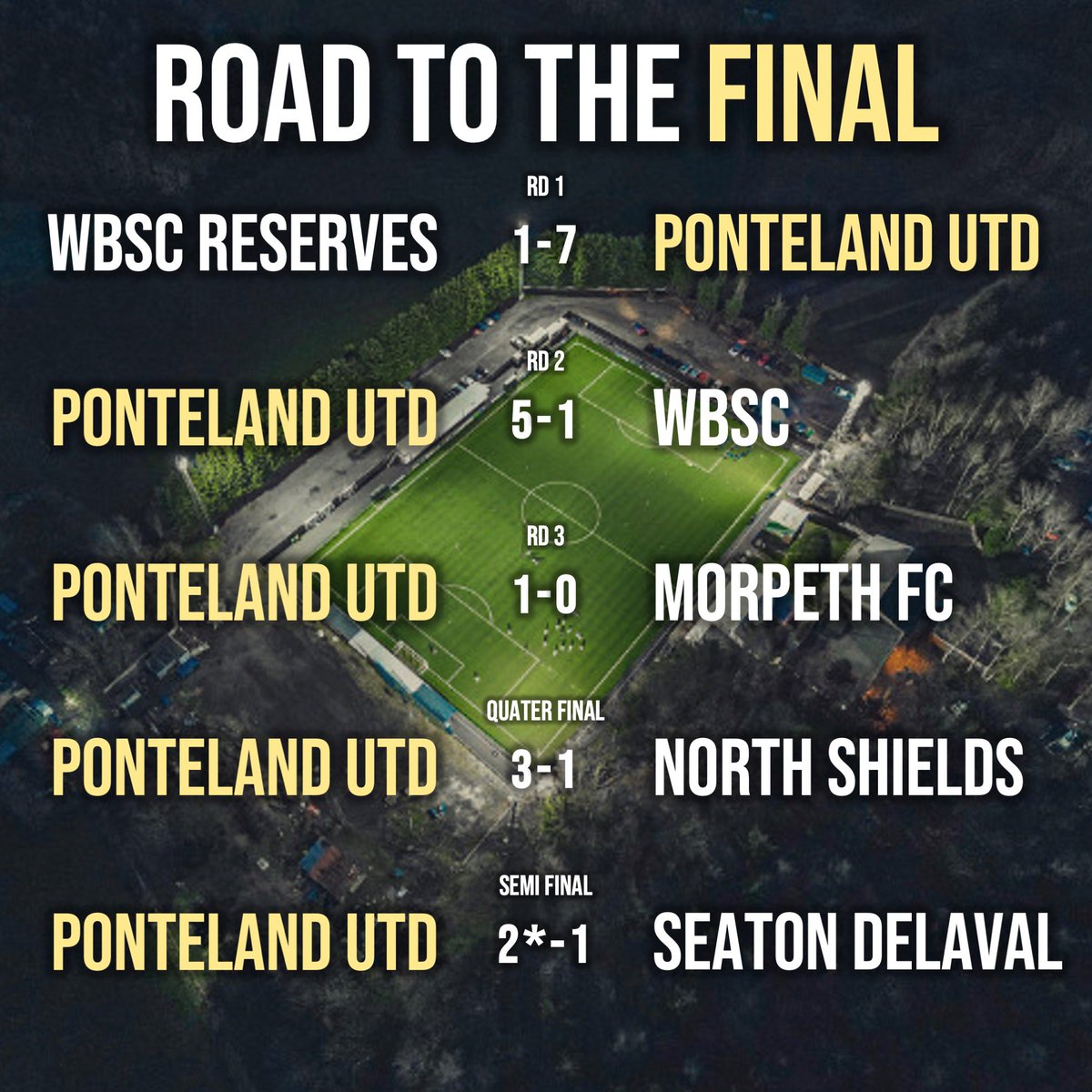 CUP RUN 👣 | With just over 24 hours to go here is how United have got themselves to the final. #PUFC #UTP #SupportLocal