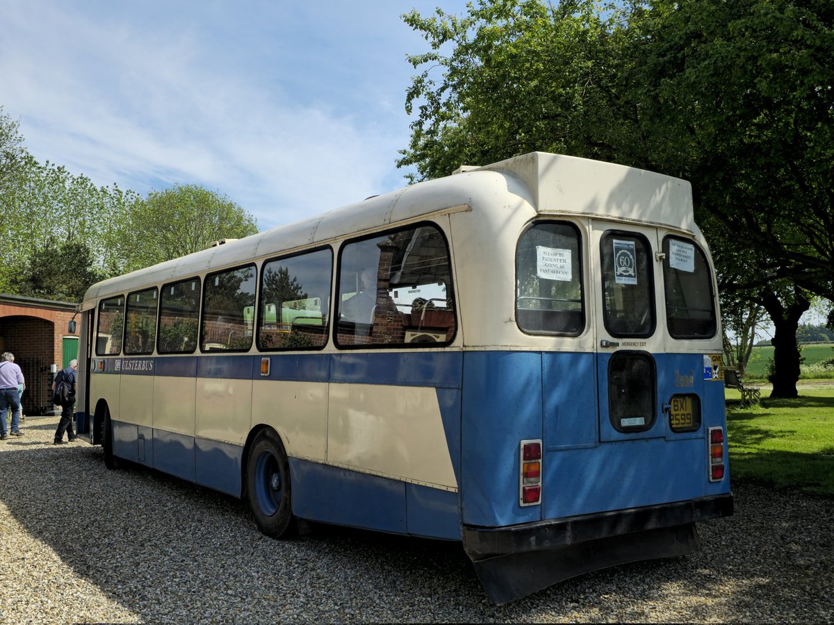 Had a ride to Yaxham Station on preserved Ulsterbus Bristol RE / Alexander (Belfast) X-type, 2599 - BXI 2599 on Sunday afternoon during the @midnorfolkrly Vintage Bus Day based at Dereham Railway Station.