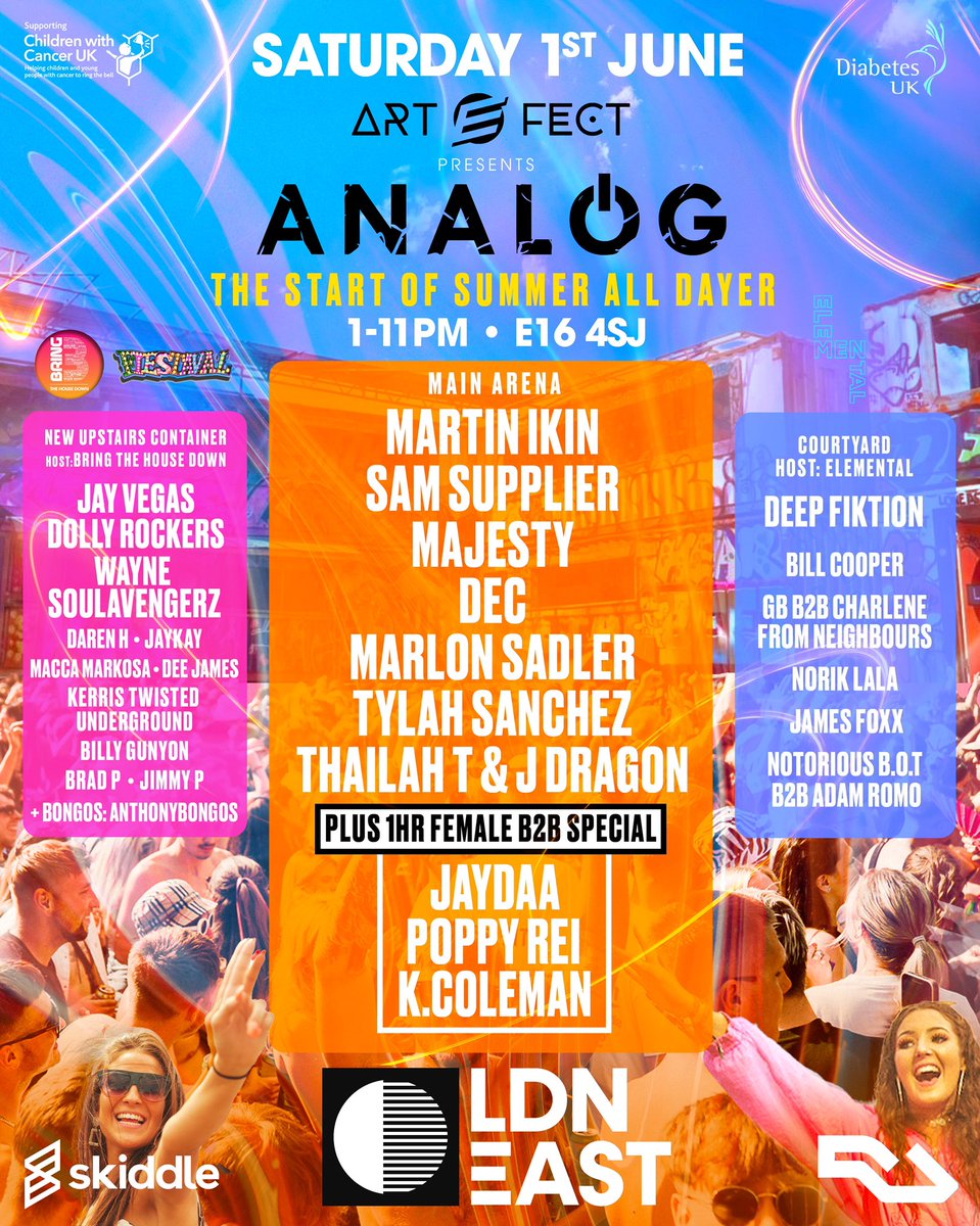 SamSupplier's tweet image. Uk summer time officially starts in 2 weeks time in Sat 1st June!! 

More info &amp;amp; cheap tkts: 
ra.co/events/1924918