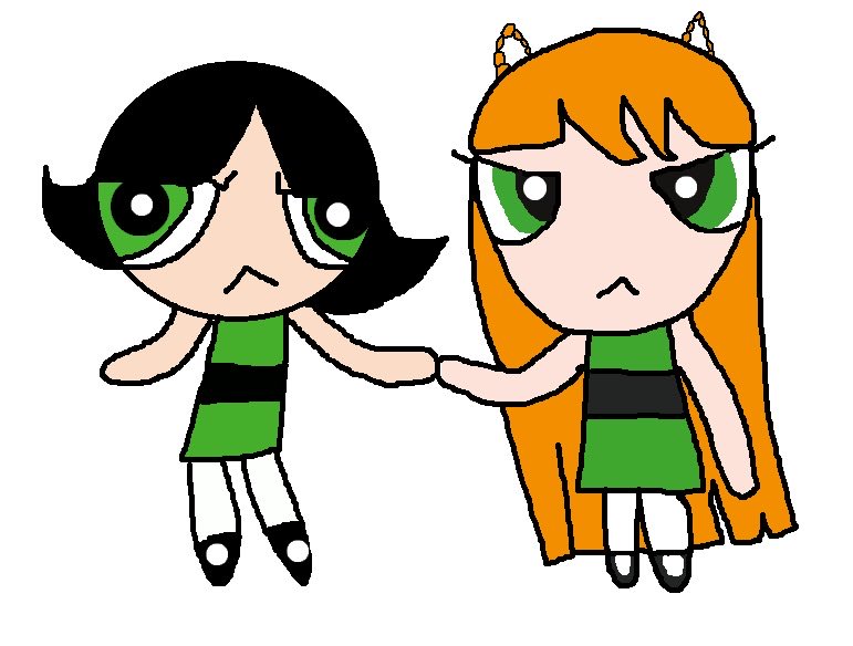 Here's my version of Haerin and Buttercup. #buttercup #thepowerpuffgirls #newjeans #haerin #fanart