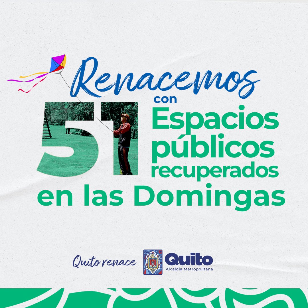 🫶👪 #365DíasContigo | Recuperamos 51 espacios públicos con las domingas, para que las y los quiteños disfruten de la ciudad más linda del mundo.

#QuitoRenace