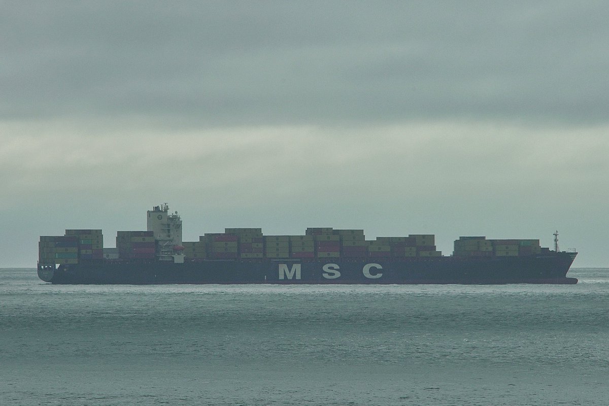 The MSC SHANGHAI V, IMO:9231822 en route to Savannah, Georgia USA, flying the flag of Liberia 🇱🇷. #ShipsInPics #ContainerShip #MSCShanghaiV